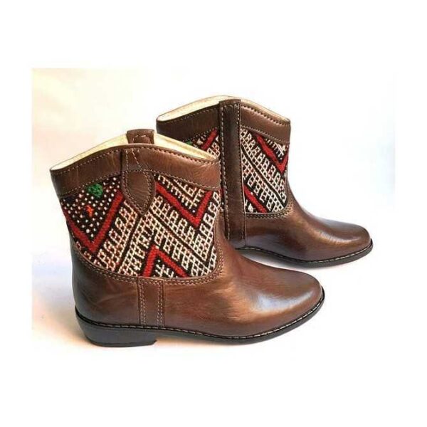 Handmade Berber Kilim Stiefel Braun