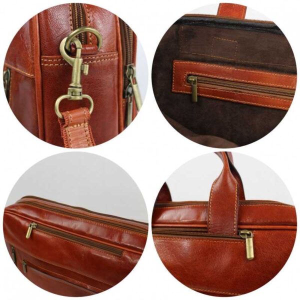 Handgemachte Vintage Leder Handtasche Aktentasche Umhängetasche Damen Männer Leder Umhängetasche Schule Laptoptasche