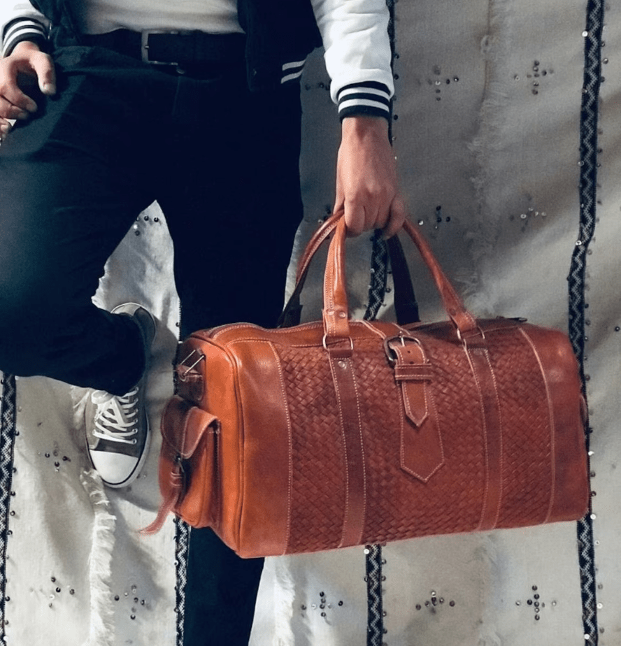 Weekender Reisetasche Leder Herrentasche Große Tasche