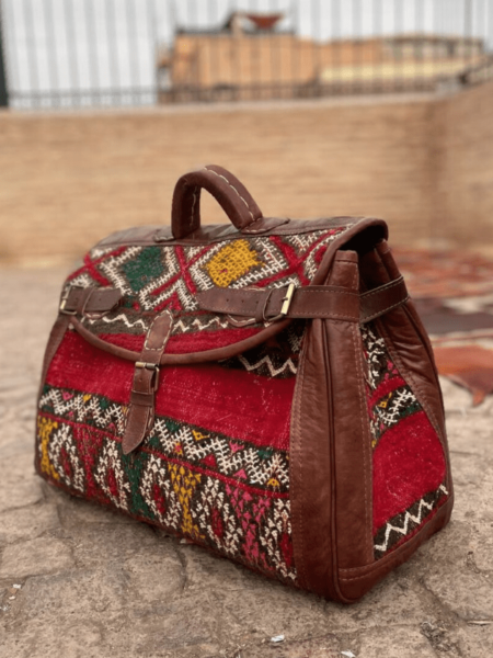 Kilim Weekender Reisetasche Leder Herrentasche Große Tasche