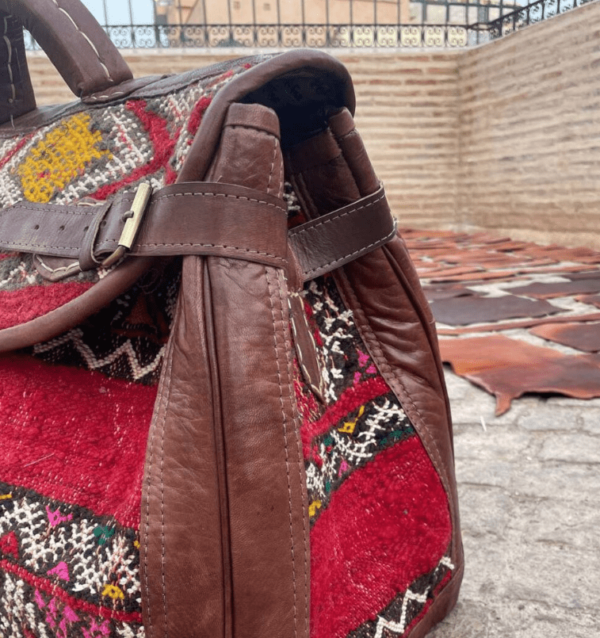 Kilim Weekender Reisetasche Leder Herrentasche Große Tasche