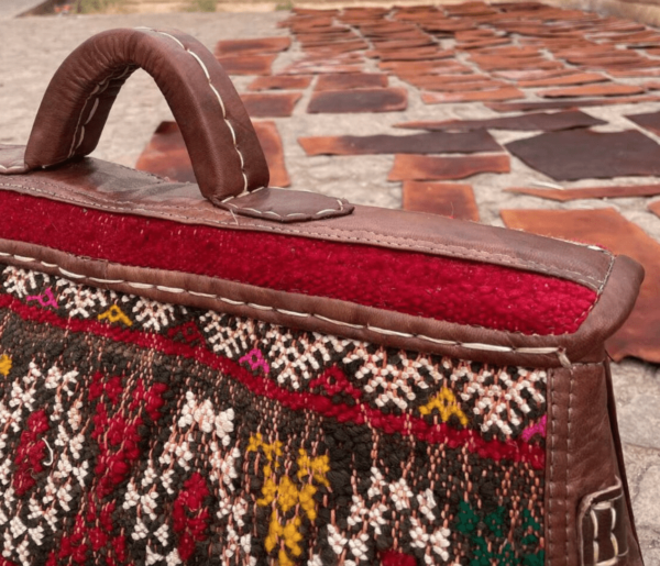 Kilim Weekender Reisetasche Leder Herrentasche Große Tasche