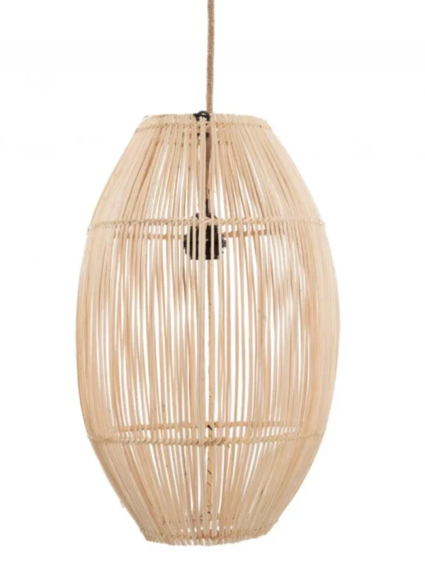 Boho Rattan Pendelleuchte mit verstellbarem Draht,