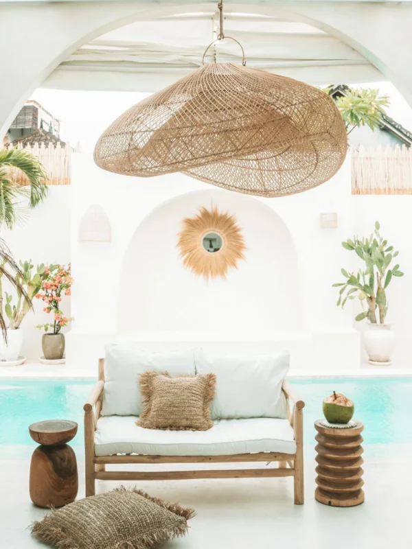 Geflochtene Wolkenlampe - The Cloud XXL, E27, Rattan, Boho