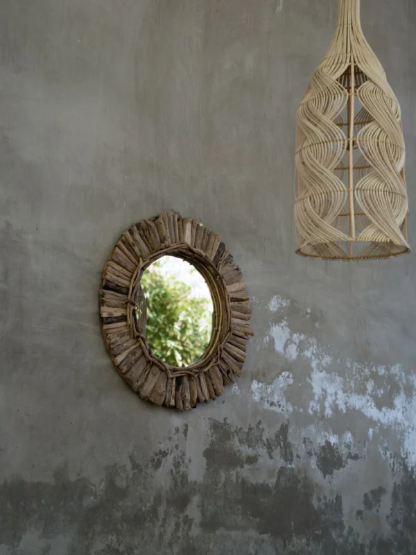 Garaffa Pendelleuchte Natural M – Handgeflochtene Rattan-Hängeleuchte