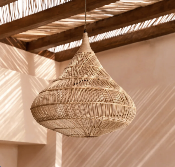 Rattan-Hängelampenschirm Drop, in verschiedenen Größen