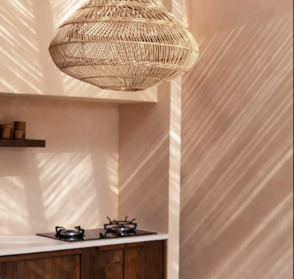 Rattan-Hängelampenschirm Drop, in verschiedenen Größen