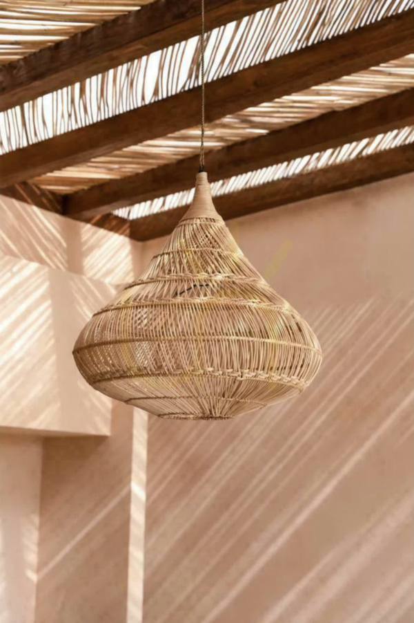 Rattan-Hängelampenschirm Drop, in verschiedenen Größen