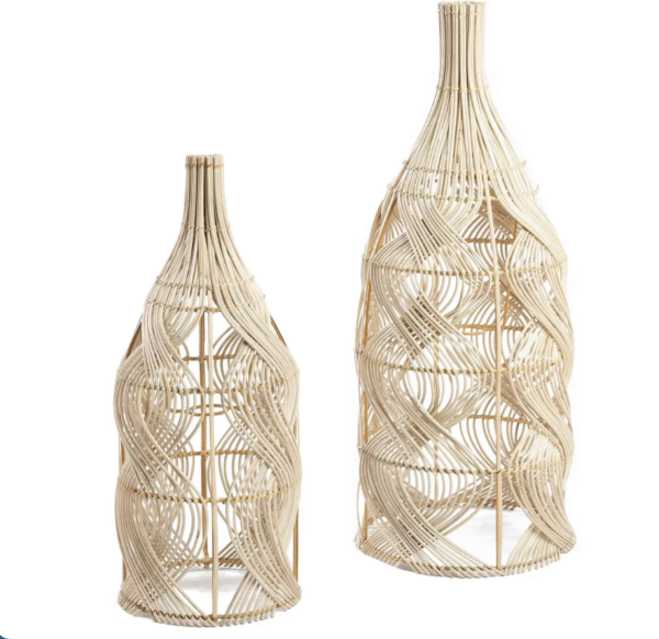 Garaffa Pendelleuchte Natural M – Handgeflochtene Rattan-Hängeleuchte