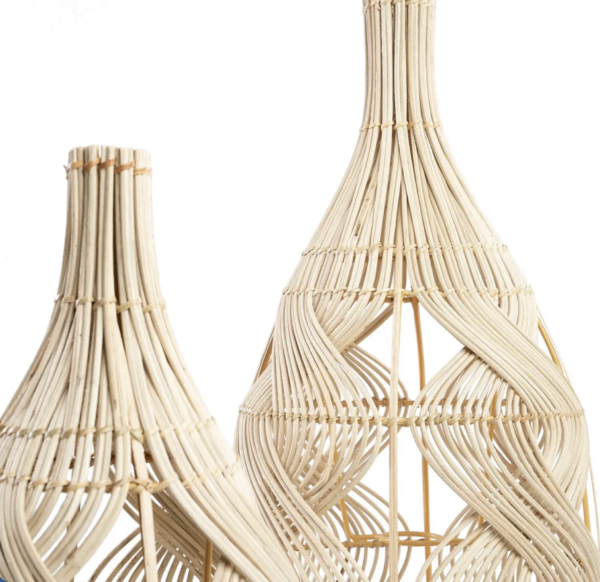 Garaffa Pendelleuchte Natural M – Handgeflochtene Rattan-Hängeleuchte