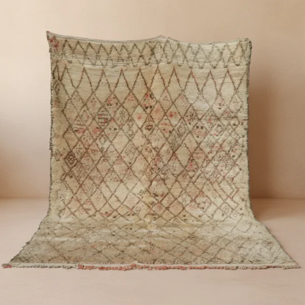 Vintage Beni Ourain Moroccan Wool Rug