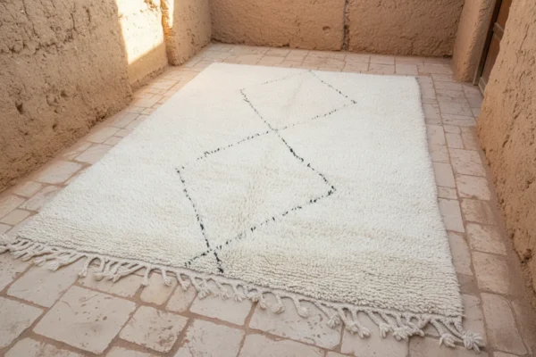 Beni Ourain Wollteppich Tuẓẓumt